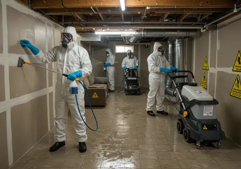 Basement Moisture Removal and Structural Drying process in Kenyon, MN